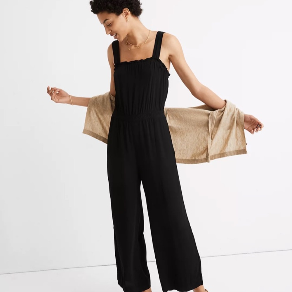 Madewell Smocked Tank Jumpsuit